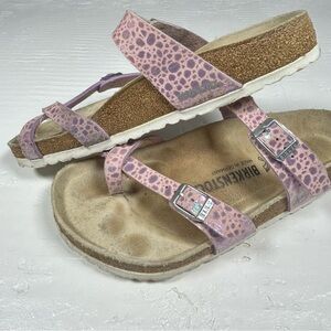 Birkenstock Mayari Pink Snake Patterned Sandals